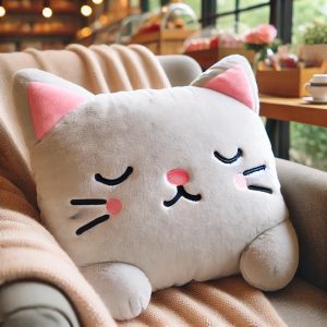 Sleepy Cat Plush Pillow